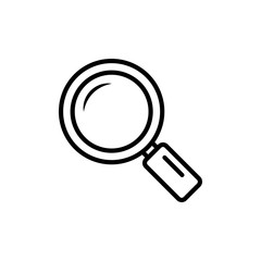 Magnifier Vector illustration. Seo & Web design element Line Icon.