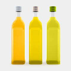 Three Bottles of Plant Oil