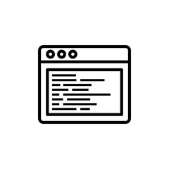 HTML Coding Vector illustration. Seo & Web design element Line Icon.