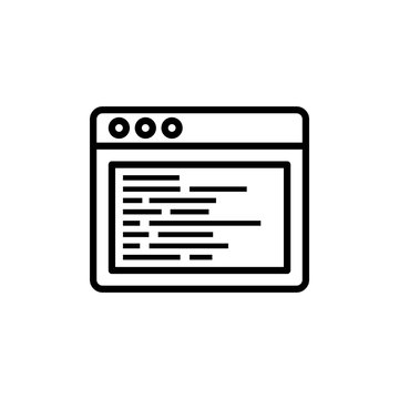 HTML Coding Vector illustration. Seo & Web design element Line Icon.