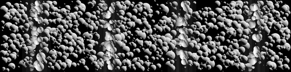 Digital art, panoramic abstract 3D objects, Germany