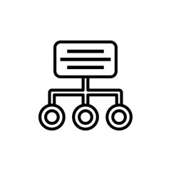 Sitemap Vector illustration. Seo & Web design element Line Icon.