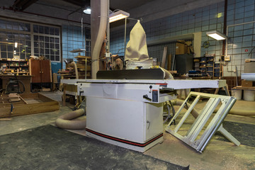 production, carpentry equipment, stationary jointer for wood processing