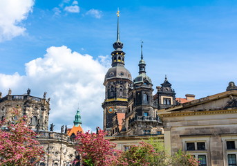 Fototapeta na wymiar Towers of Dresden Castle, Germany