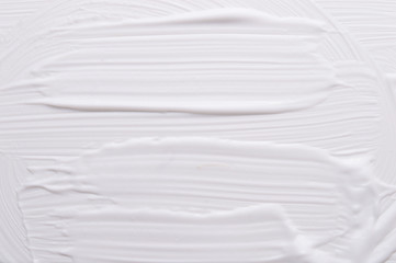 Fototapeta na wymiar White cream painted with oil paint background texture