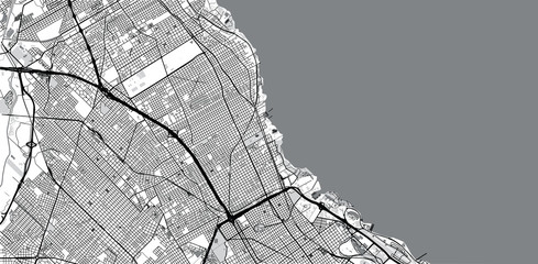 Urban vector city map of Vicente Lopez, Argentina
