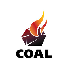 Vector logo of coal mining and sale