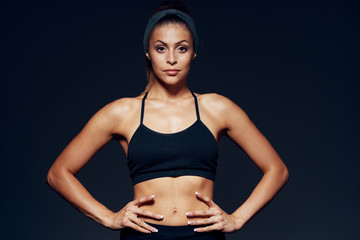 Obraz premium young woman doing yoga