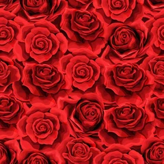 Behang Rood Roze bloem Naadloze patroon achtergrondstructuur. geschikt voor het bedrukken van textiel