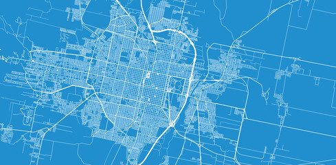 Urban vector city map of San Miguel de Tucuman, Argentina