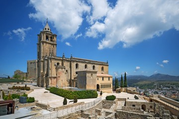 Fototapeta na wymiar Alcala la Real medieval fortress on hilltop, Andalusia, Spain