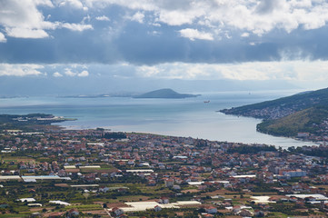 Naklejka premium view of the city of croatia