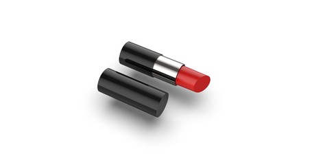 Red Lipstick, Cosmetic, 3D Rendering