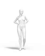 Woman Mannequin Pose 3D Rendering