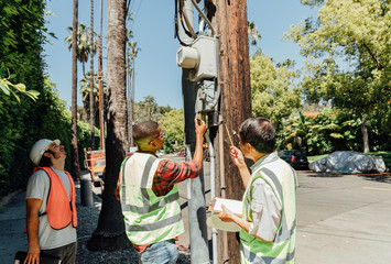 Telephone Pole Workers