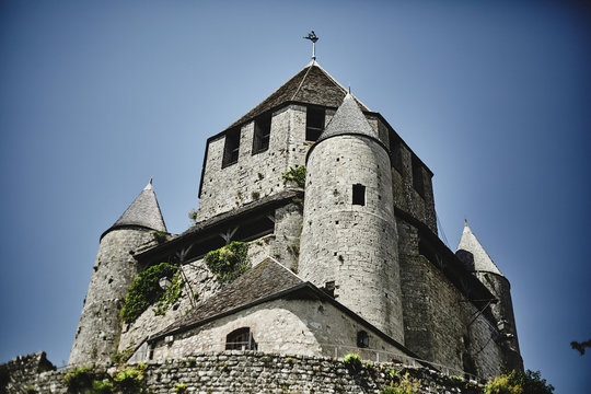 View to the Ceasar?s Tower in Provins, France