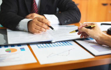 businessman working with documents in office