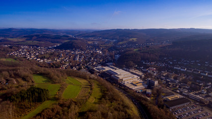 View of the village Dreis-Tiefenbach, Netphen, Germany