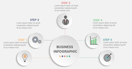 Business infographic template.