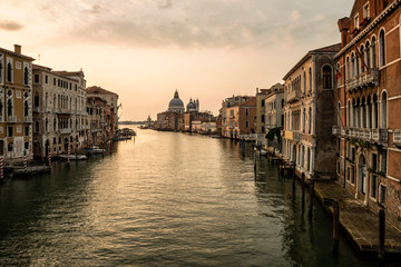 Scenic view on the Grand Canal in Venice