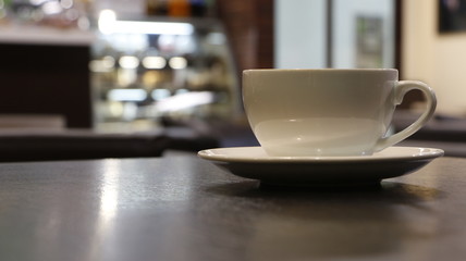 cup of coffee on table