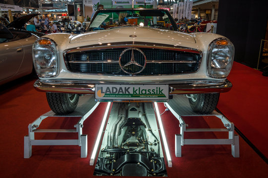 STUTTGART, GERMANY - MARCH 02, 2017: Sports car Mercedes-Benz 230SL (W113) Pagoda, 1965. Europe's greatest classic car exhibition "RETRO CLASSICS"