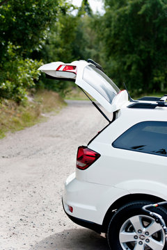 Car with open boot