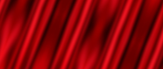 Red silk texture. Abstract Christmas background.