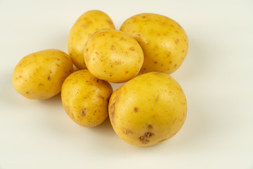 potatoes isolated on white background