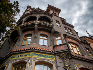 Obraz premium Praha architecture city view with colorful facades