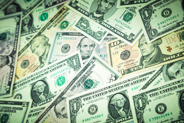 Assorted American banknotes