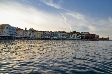 Fototapeta premium Venetian harbor of Chania, Greece 