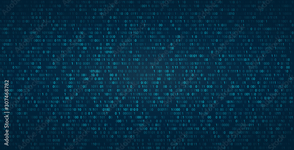 Fototapete abstract binary background for hackathon and other digital events. fallen zero numbers with matrix e