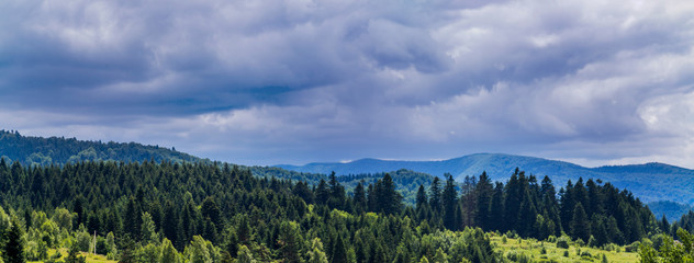 Obraz na płótnie Canvas panorama of the Carpathian mountains