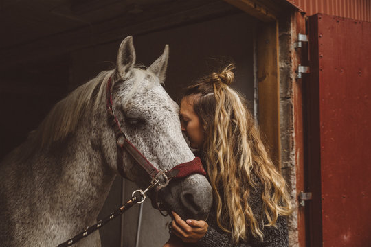 Woman with horse