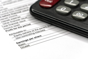 Business composition. Financial analysis - income statement, business plan with calculator