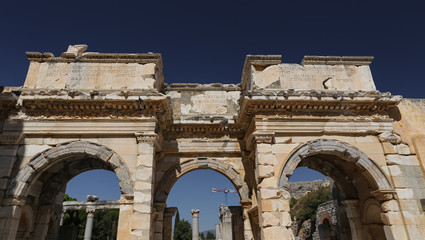 Fototapeta na wymiar Library of Celsus in Ephesus, Izmir City, Turkey