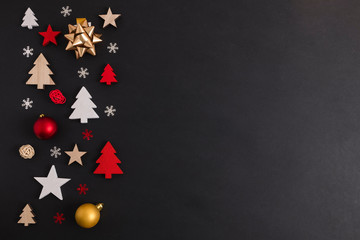 Decoración navideña en un fondo abstracto