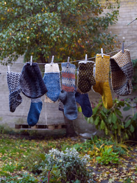 Clothes on clothesline