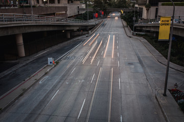traffic in the city at night