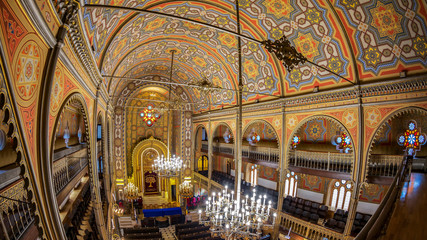 Inside of the synagogue Choral Temple, Bucharest, Romania