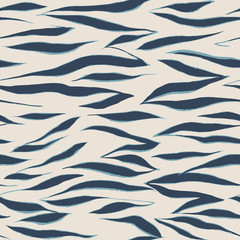 Seamless zebra pattern. Artistic animal skin texture. Abstract geometric vector hand drawn illustration,