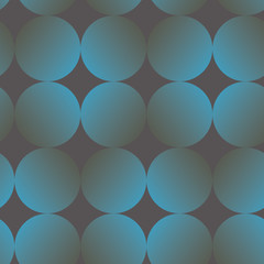 Blue and gray simple circles filled with gradients seamless repeat vector pattern swatch.