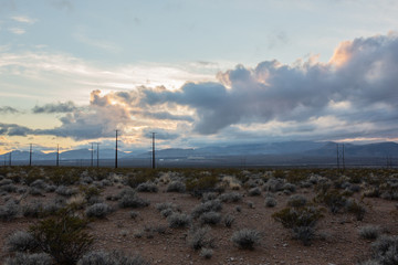 sunset in the desert
