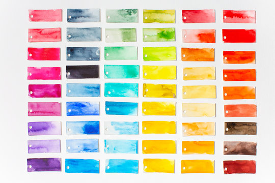 Handmade Watercolour Swatches (landscape format)