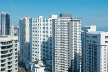 Fototapeta na wymiar modern skyscrapers in Georgetown Malaysia