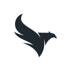 Flying eagle abstract icon