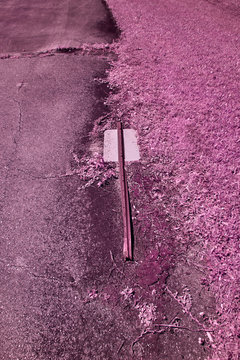 Destroyed Street Sign