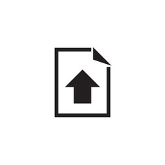 Document upload icon vector isolated on background. Trendy web symbol. Pixel perfect. illustration EPS 10. - Vector.