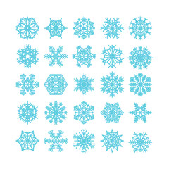 set of snowflakes